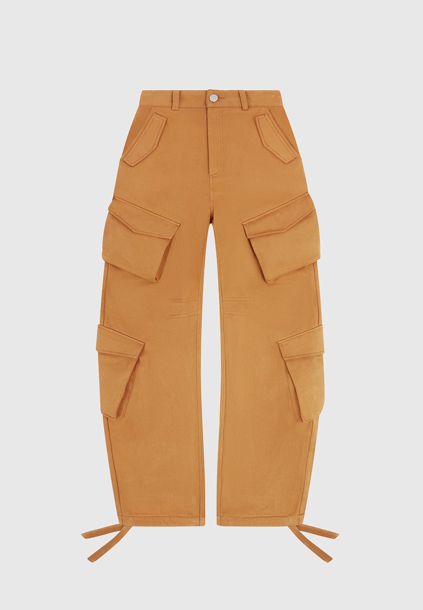 High Waisted Cargo Pants - Tan