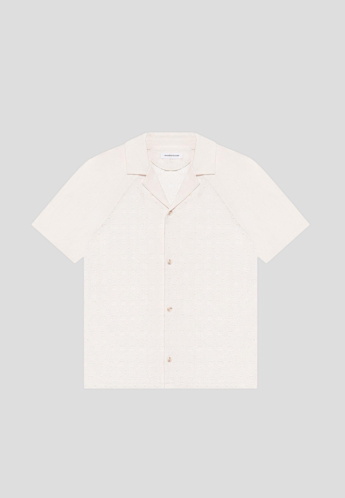Textured Raglan Shirt - Cream