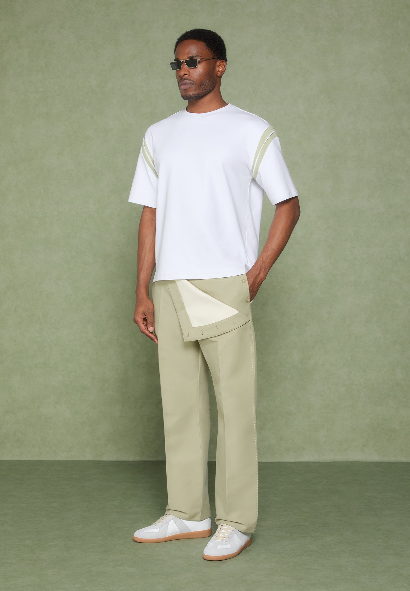 Foldover Trousers - Sage