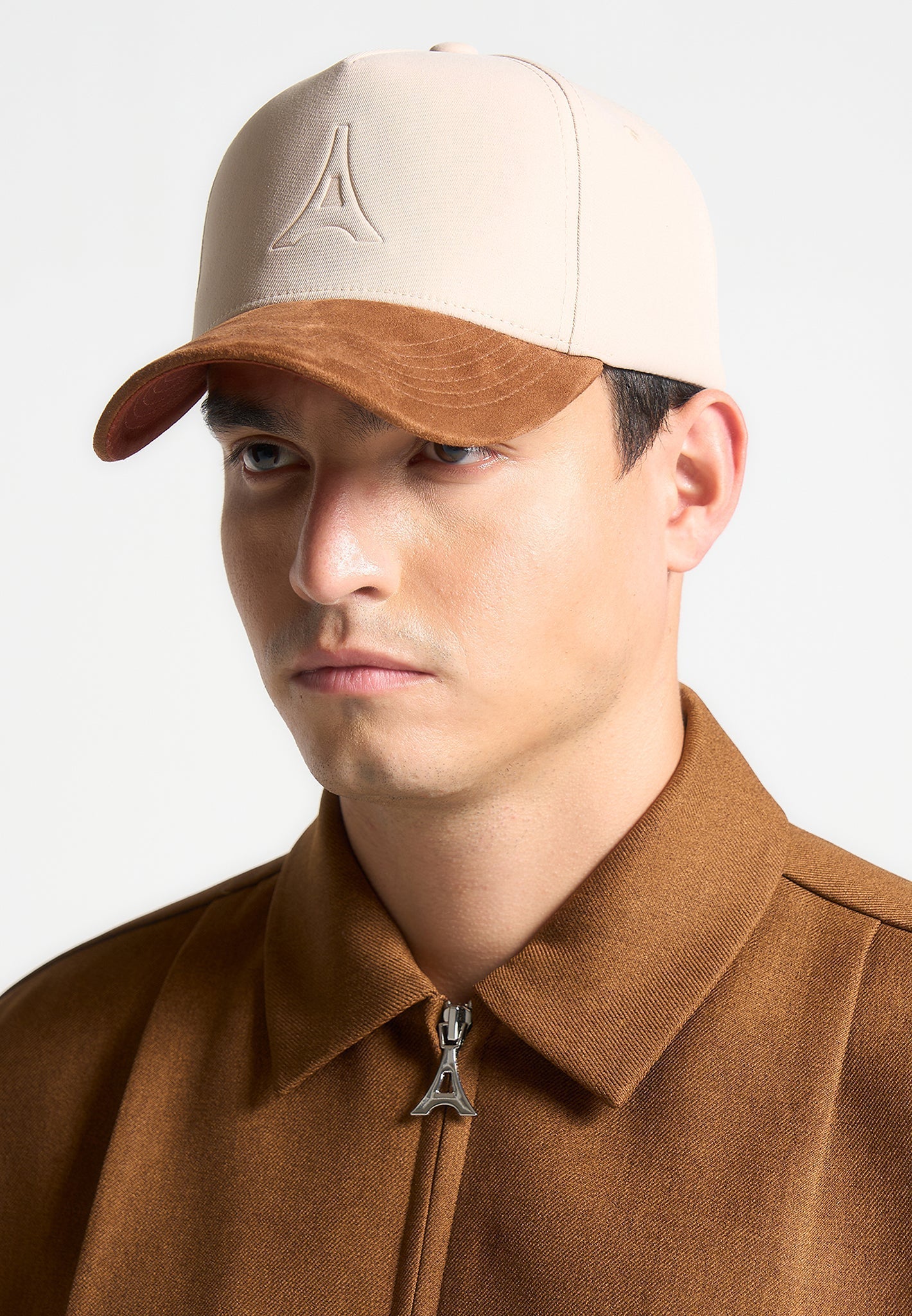 Embossed Eiffel Cap - Cream/Fawn