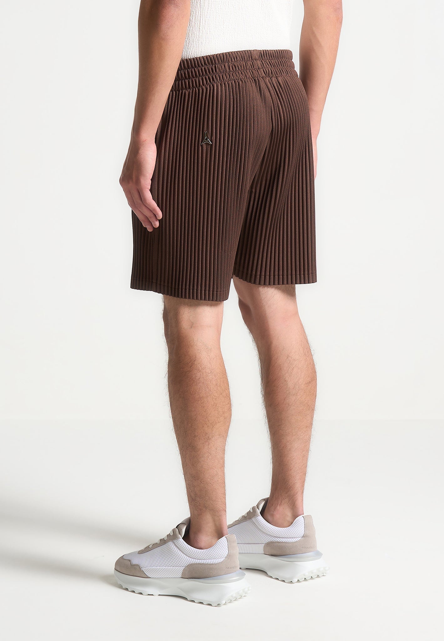 Pleated Shorts - Brown