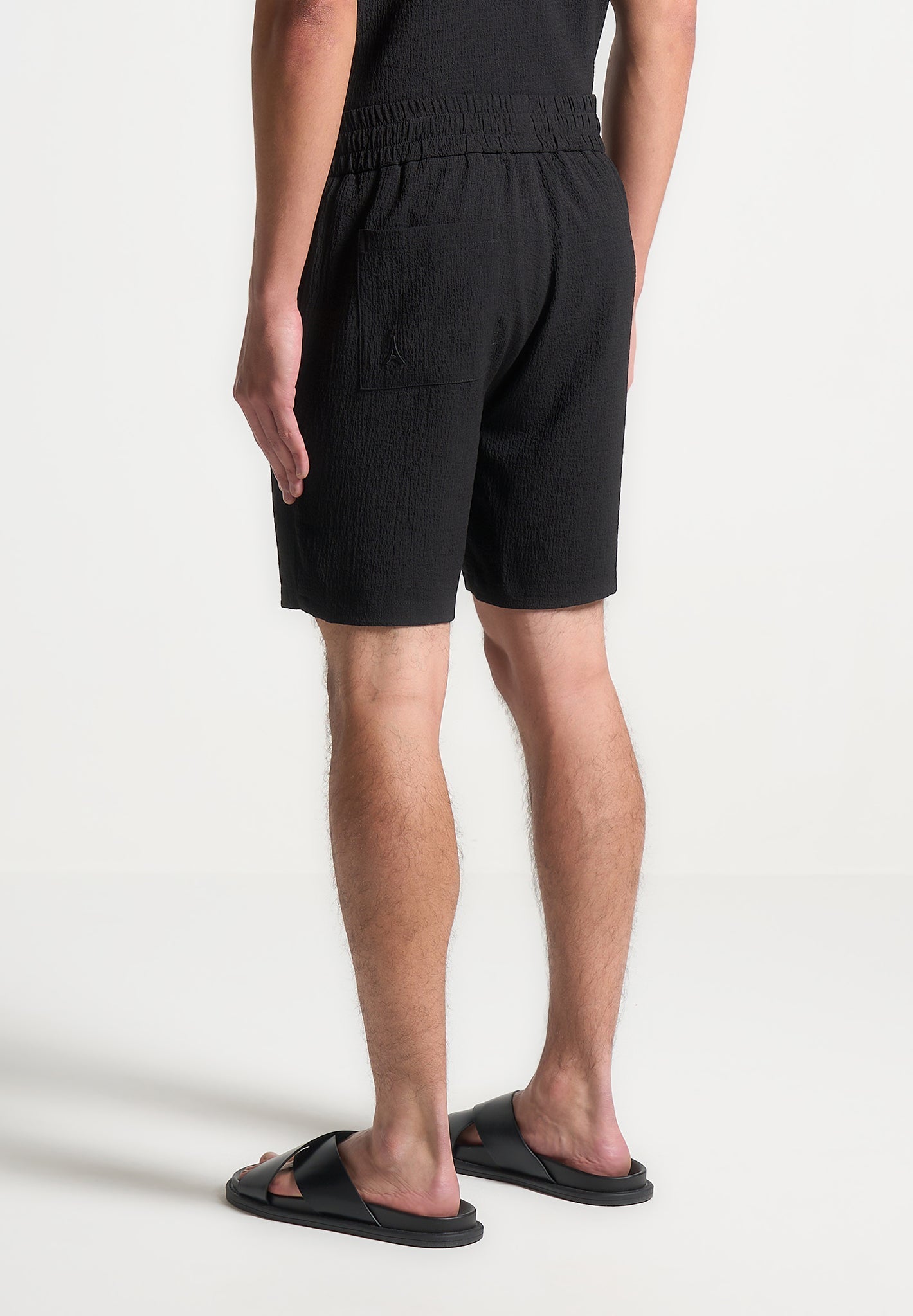 Seersucker Shorts - Black